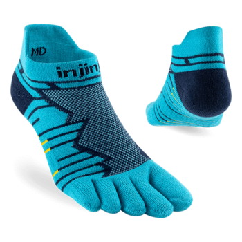 INJINJI Ultra Run - Midweight No-Show - Pacific Blue
